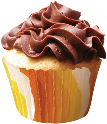 Jumbo Orange Swirl Grease Proof Cupcake Liners