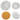 PME Veined Sunflower/Daisy/Gerber Daisy Plunger Cutters -- Set of 3