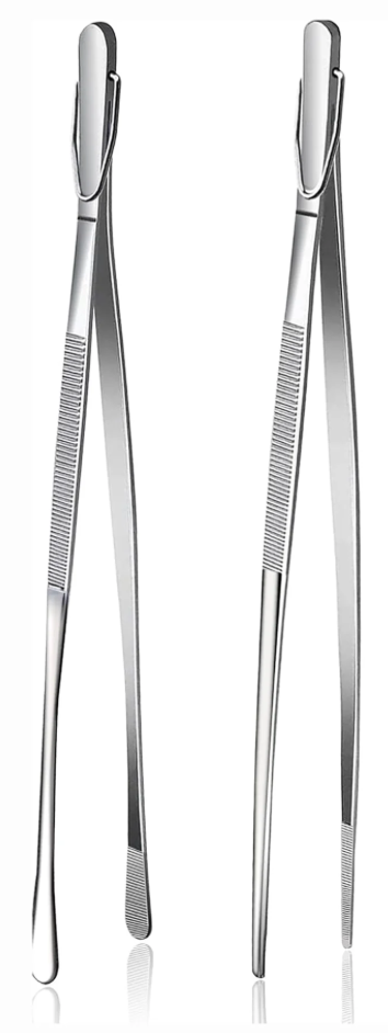 Fox Run Stainless Steel Food Tweezers -- Set of 2