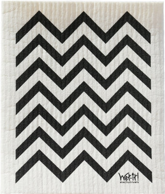Wet It! Chevron Black Swedish Cloth