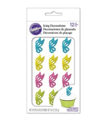 Butterfly Silhouette Icing Decorations - 12 Count