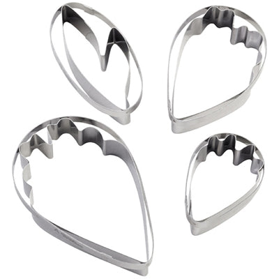 Peony Gum Paste Cut-Outs Set -- 4 Piece