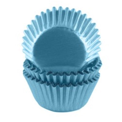 Light Blue Foil Cupcake Baking Cup