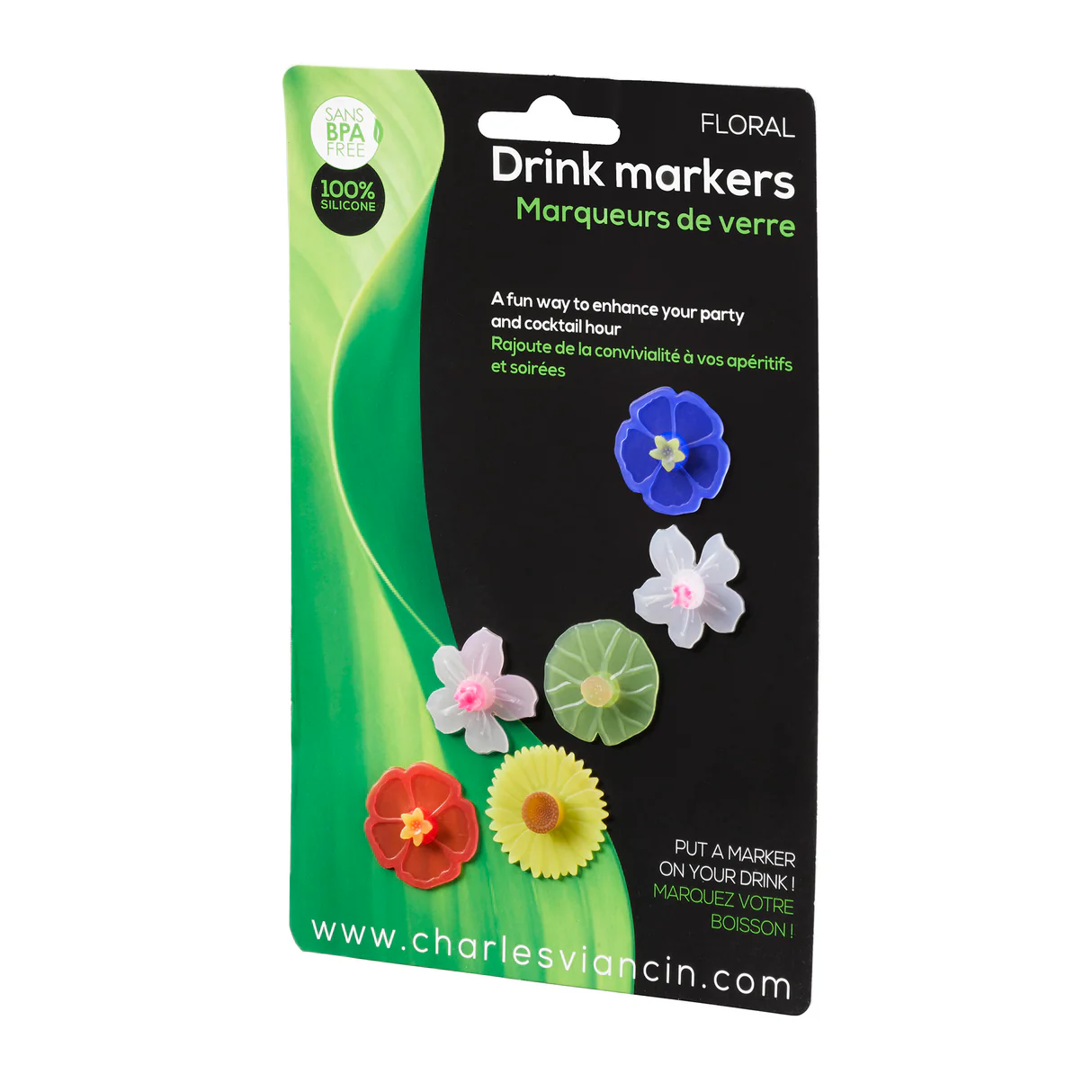 Charles Viancin Blossom Drink Markers