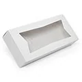 WHITE Window Bakery/Cake Box 12.5 x 5.5 x 2.25