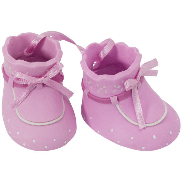 Pink Baby Booties Cake Topper