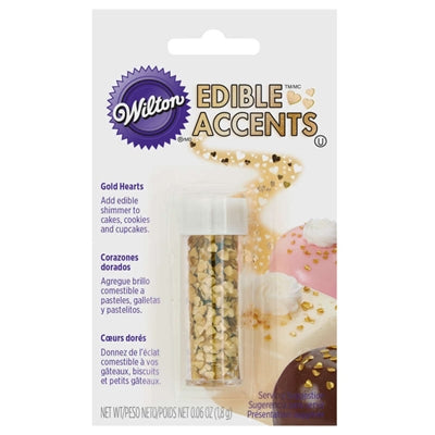 Wilton Edible Gold Hearts Accents