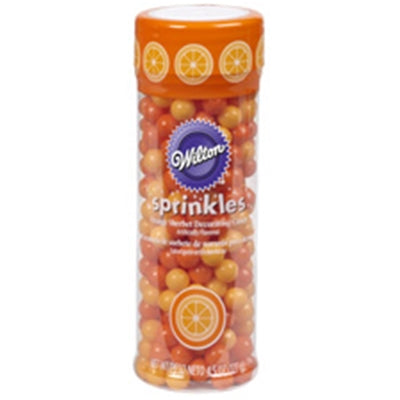 Wilton Orange Sherbet-Flavored Sugar Pearl Sprinkles